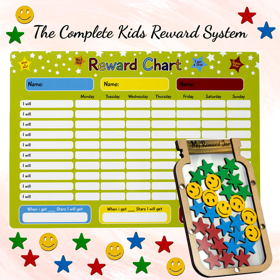 Kids Reward System Bundle β Reward Jar + Reward Chart