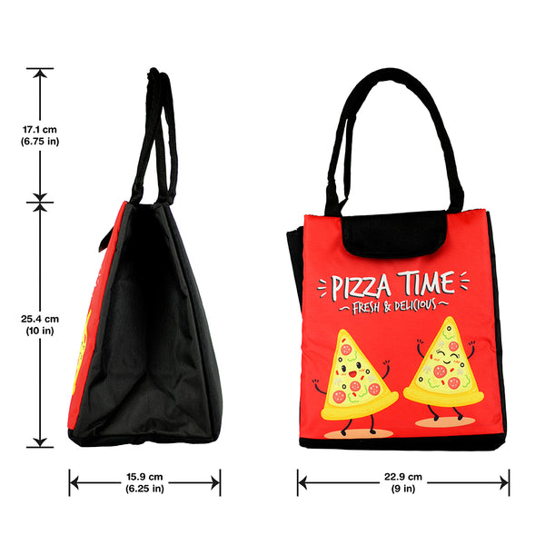 Square Lunch Bag with Inside Pocket, Insulated Tiffin Bag - alternate