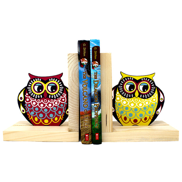 Wooden Bookend for Kids, Adjustable Book Stopper - alternate