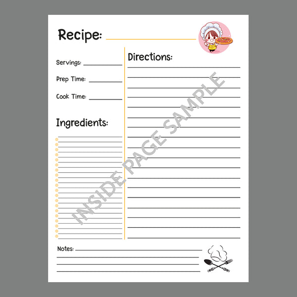 My Recipe Book for Kids – Blank Cookbook with Pages to Write Your Own Recipes | Keep Busy - alternate