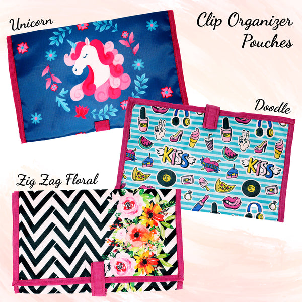 Hair Accessories Organiser Bundle – Hairband Organiser + Clip Pouch - alternate